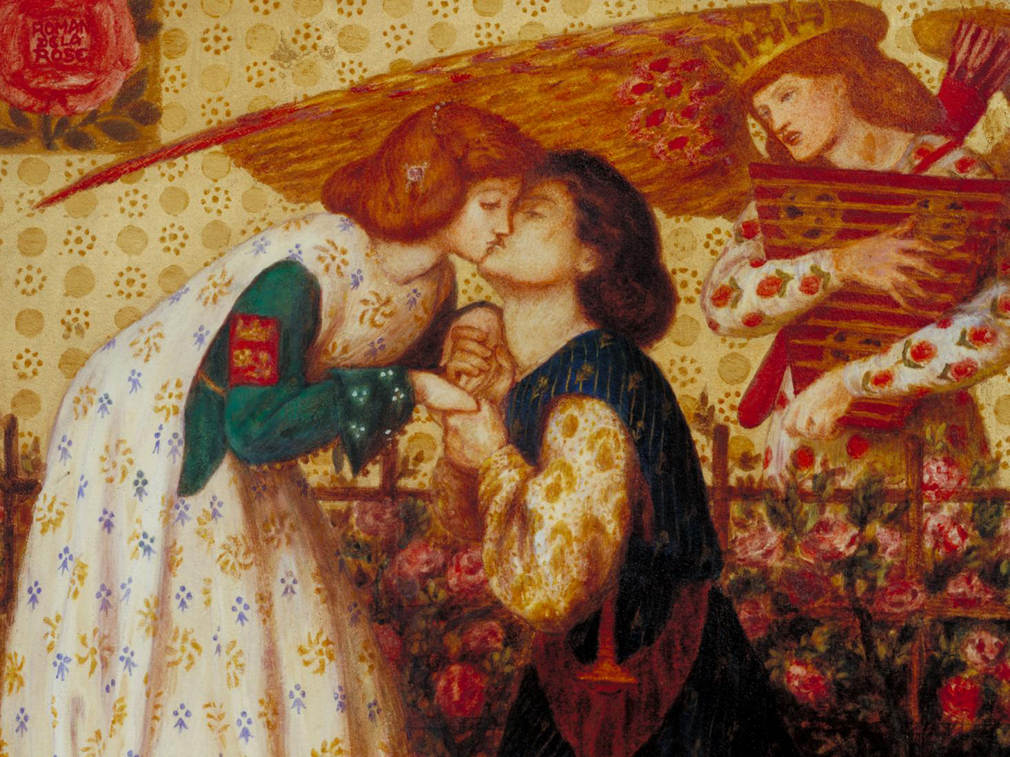 Nụ hôn của Paolo và Francesca, tranh Gabriel Rossetti, 1864